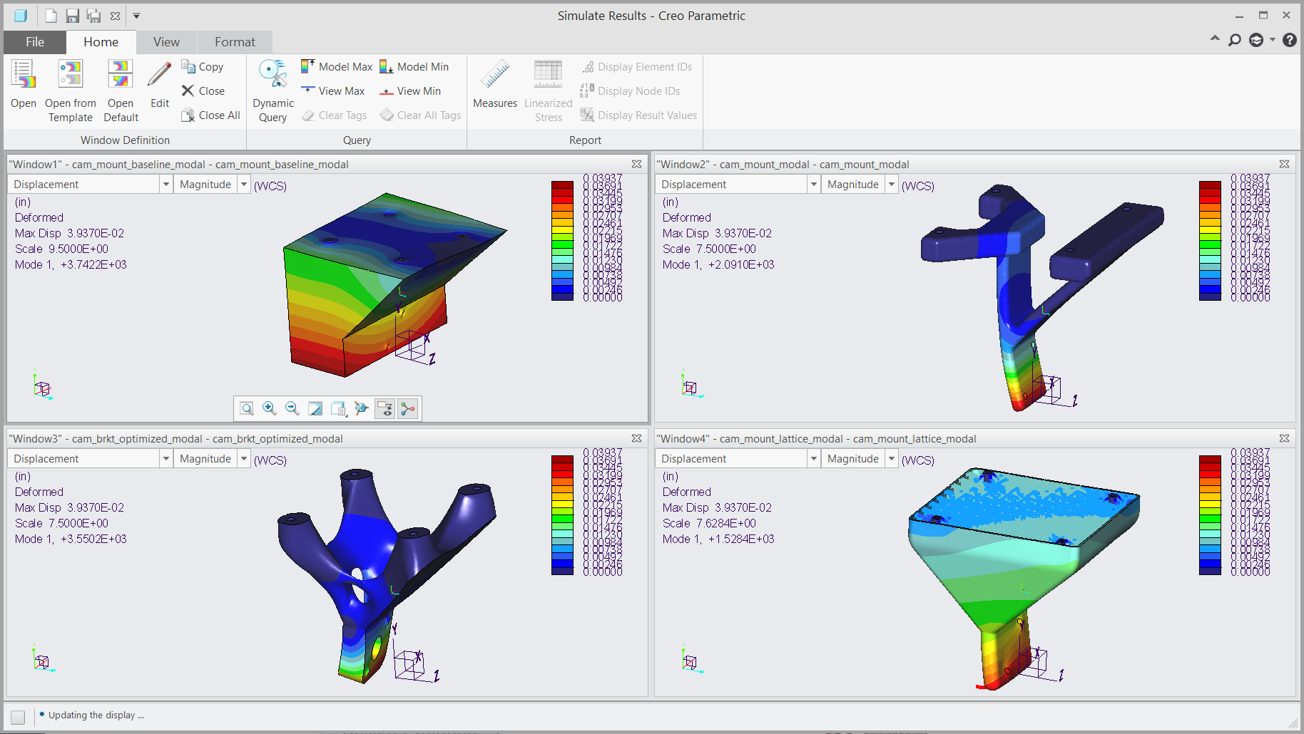 Creo Simulate Structural Optimization Comparison Fastway Engineering