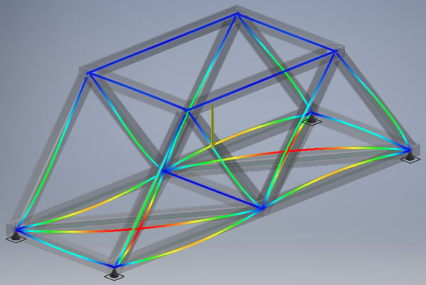 autodesk bridge beam fea fastway training modal analysis