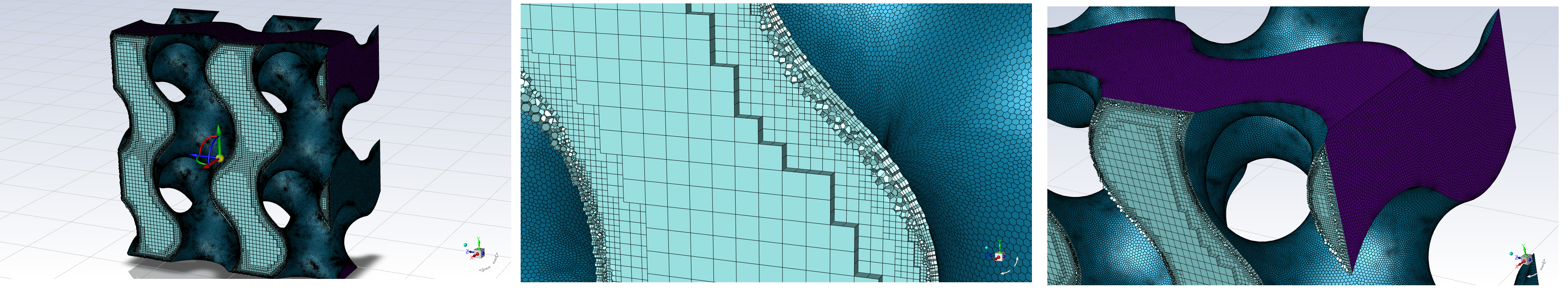 gyroid_poly_hexcore_volume_mesh_ansys_fluent